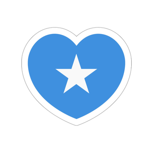 Heart Flag of Somalia - STICKER Vinyl Die-Cut Decal-White-The Sticker Space