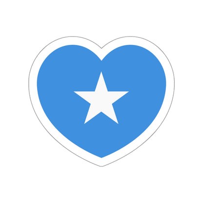 Heart Flag of Somalia - STICKER Vinyl Die-Cut Decal-White-The Sticker Space