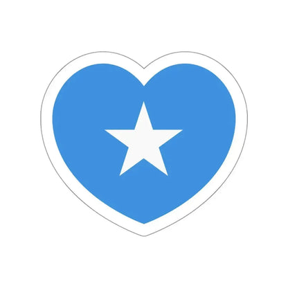 Heart Flag of Somalia - STICKER Vinyl Die-Cut Decal White Die-Cut 3 Inch - The Sticker Space