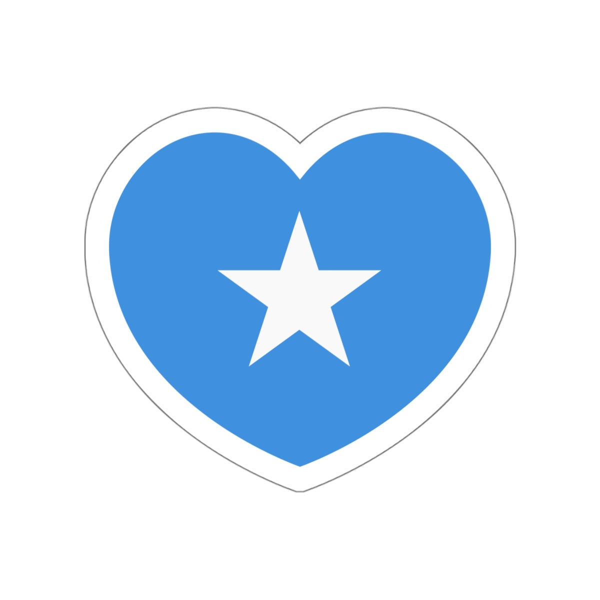 Heart Flag of Somalia - STICKER Vinyl Die-Cut Decal-White-The Sticker Space