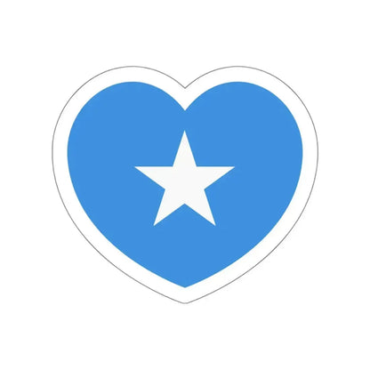 Heart Flag of Somalia - STICKER Vinyl Die-Cut Decal White Die-Cut 6 Inch - The Sticker Space
