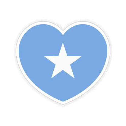 Heart Flag of Somalia - STICKER Vinyl Kiss-Cut Decal 2 Inch Transparent - The Sticker Space