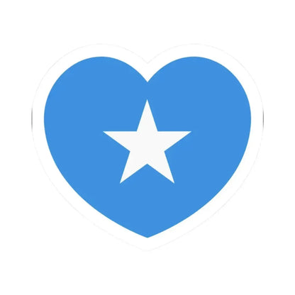 Heart Flag of Somalia - STICKER Vinyl Kiss-Cut Decal 2 Inch White - The Sticker Space