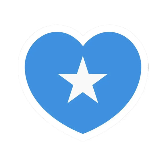 Heart Flag of Somalia - STICKER Vinyl Kiss-Cut Decal 2 Inch White - The Sticker Space