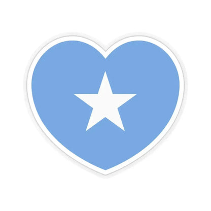 Heart Flag of Somalia - STICKER Vinyl Kiss-Cut Decal 3 Inch Transparent - The Sticker Space