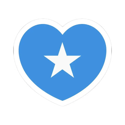Heart Flag of Somalia - STICKER Vinyl Kiss-Cut Decal 3 Inch White - The Sticker Space