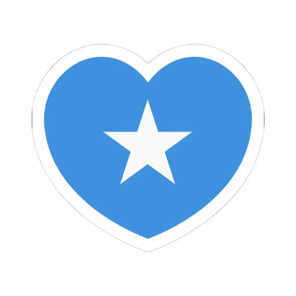Heart Flag of Somalia - STICKER Vinyl Kiss-Cut Decal 4 Inch White - The Sticker Space