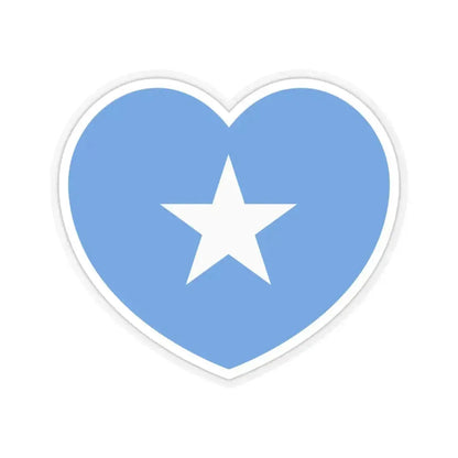 Heart Flag of Somalia - STICKER Vinyl Kiss-Cut Decal 6 Inch Transparent - The Sticker Space