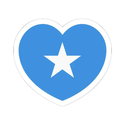 Heart Flag of Somalia - STICKER Vinyl Kiss-Cut Decal 6 Inch White - The Sticker Space