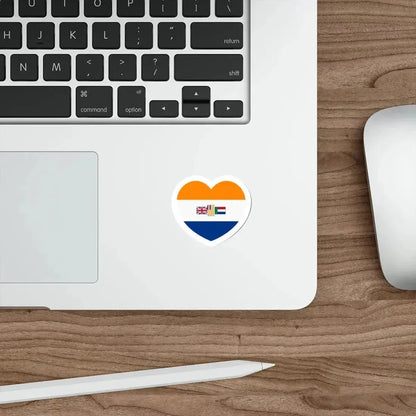 Heart Flag of South Africa 1928-1982 - STICKER Vinyl Die-Cut Decal - The Sticker Space