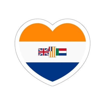 Heart Flag of South Africa 1928-1982 - STICKER Vinyl Die-Cut Decal White Die-Cut 6 Inch - The Sticker Space