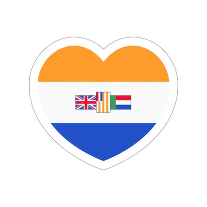 Heart Flag of South Africa 1982-1994 - STICKER Vinyl Die-Cut Decal - The Sticker Space