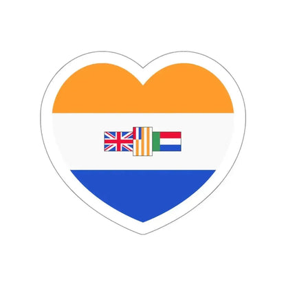 Heart Flag of South Africa 1982-1994 - STICKER Vinyl Die-Cut Decal - The Sticker Space