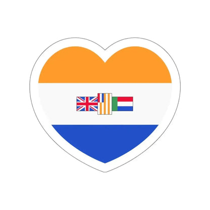 Heart Flag of South Africa 1982-1994 - STICKER Vinyl Die-Cut Decal - The Sticker Space
