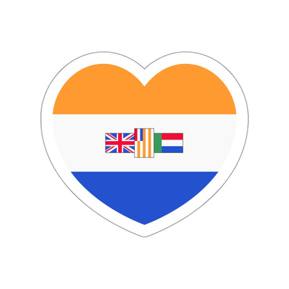 Heart Flag of South Africa 1982-1994 - STICKER Vinyl Die-Cut Decal-White-Die-Cut-3 Inch-The Sticker Space