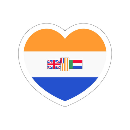 Heart Flag of South Africa 1982-1994 - STICKER Vinyl Die-Cut Decal-White-Die-Cut-4 Inch-The Sticker Space