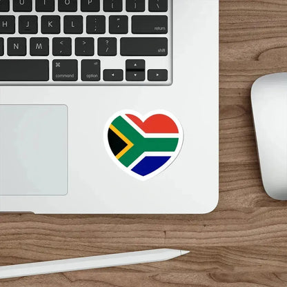 Heart Flag of South Africa - STICKER Vinyl Die-Cut Decal - The Sticker Space
