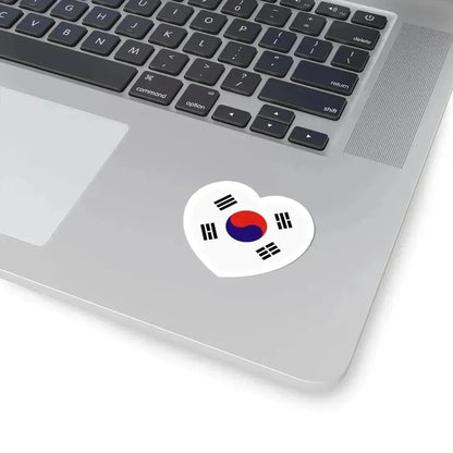 Heart Flag of South Korea 1949-1984 - STICKER Vinyl Kiss-Cut Decal - The Sticker Space