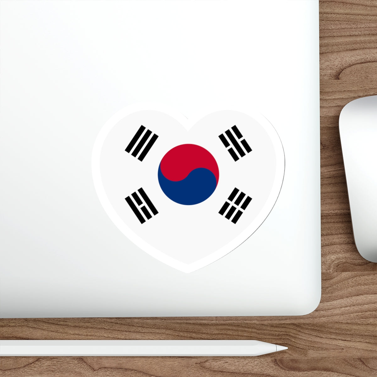 Heart Flag of South Korea 1997-2011 - STICKER Vinyl Die-Cut Decal-The Sticker Space