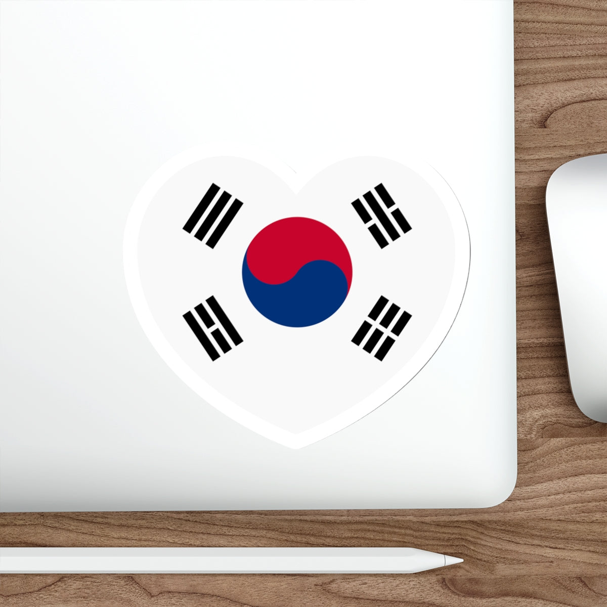 Heart Flag of South Korea 1997-2011 - STICKER Vinyl Die-Cut Decal-The Sticker Space