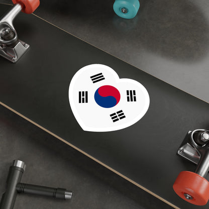 Heart Flag of South Korea 1997-2011 - STICKER Vinyl Die-Cut Decal-The Sticker Space