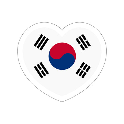 Heart Flag of South Korea 1997-2011 - STICKER Vinyl Die-Cut Decal-White-The Sticker Space