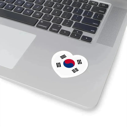 Heart Flag of South Korea 1997-2011 - STICKER Vinyl Kiss-Cut Decal - The Sticker Space
