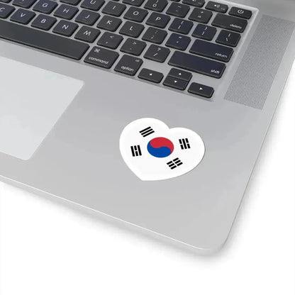 Heart Flag of South Korea - STICKER Vinyl Kiss-Cut Decal - The Sticker Space