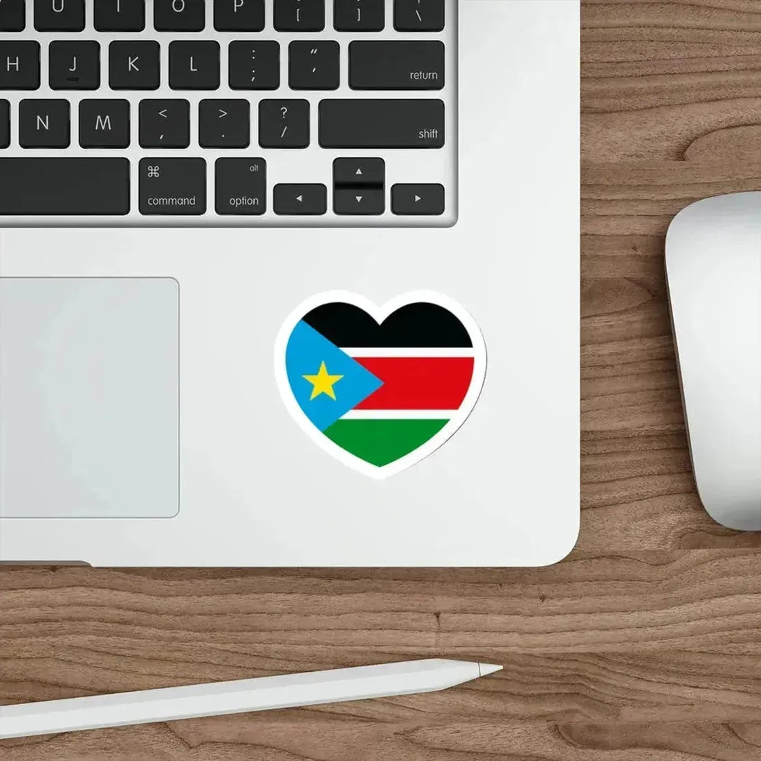 Heart Flag of South Sudan - STICKER Vinyl Die-Cut Decal - The Sticker Space