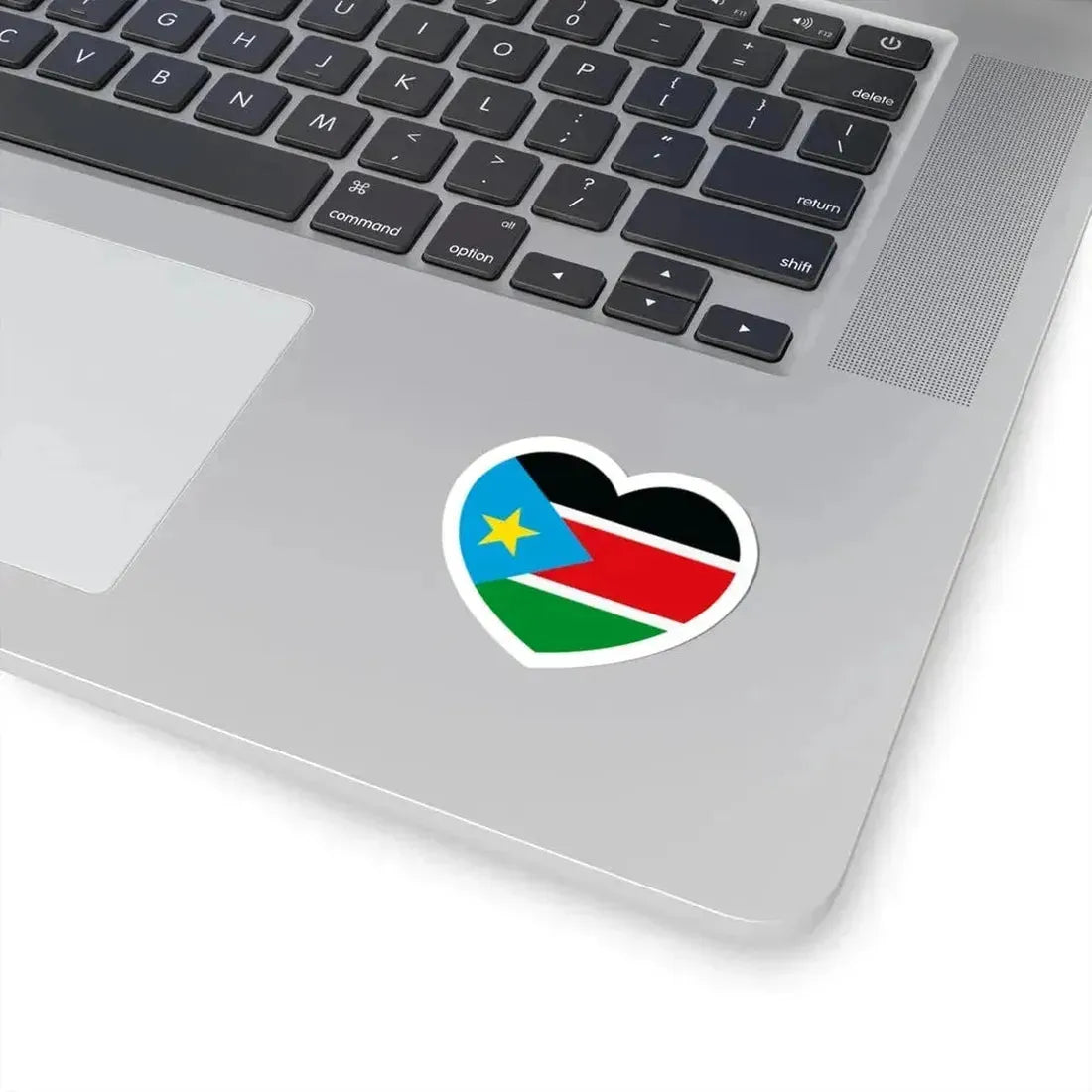 Heart Flag of South Sudan - STICKER Vinyl Kiss-Cut Decal - The Sticker Space