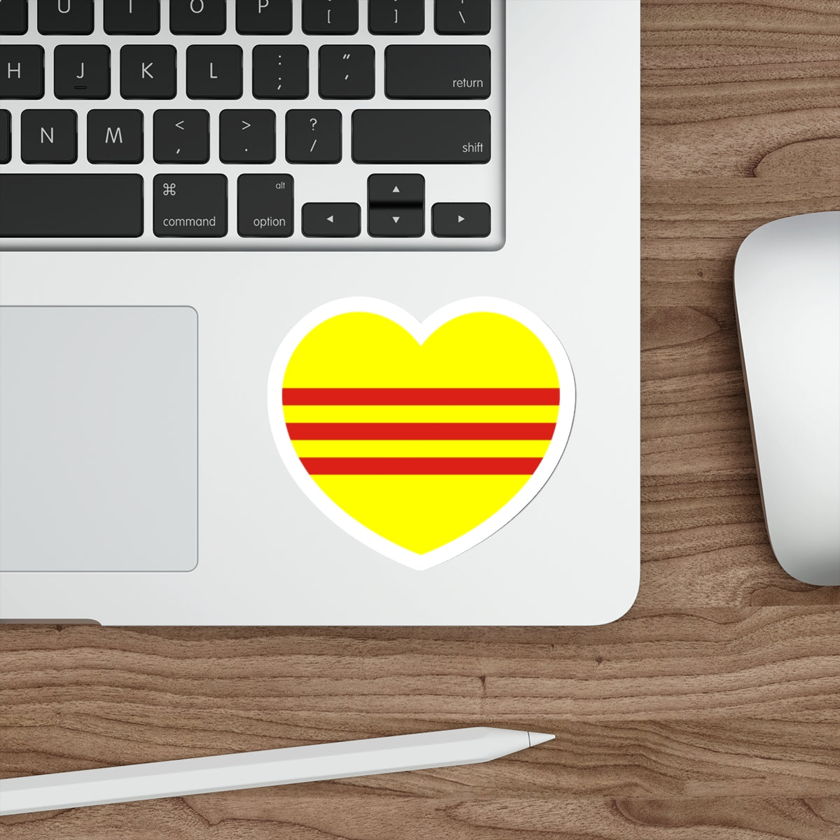 Heart Flag of South Vietnam - STICKER Vinyl Die-Cut Decal-The Sticker Space