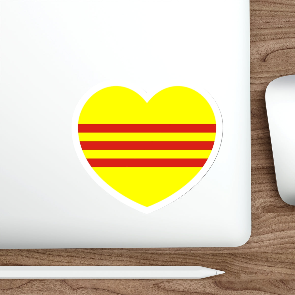 Heart Flag of South Vietnam - STICKER Vinyl Die-Cut Decal-The Sticker Space