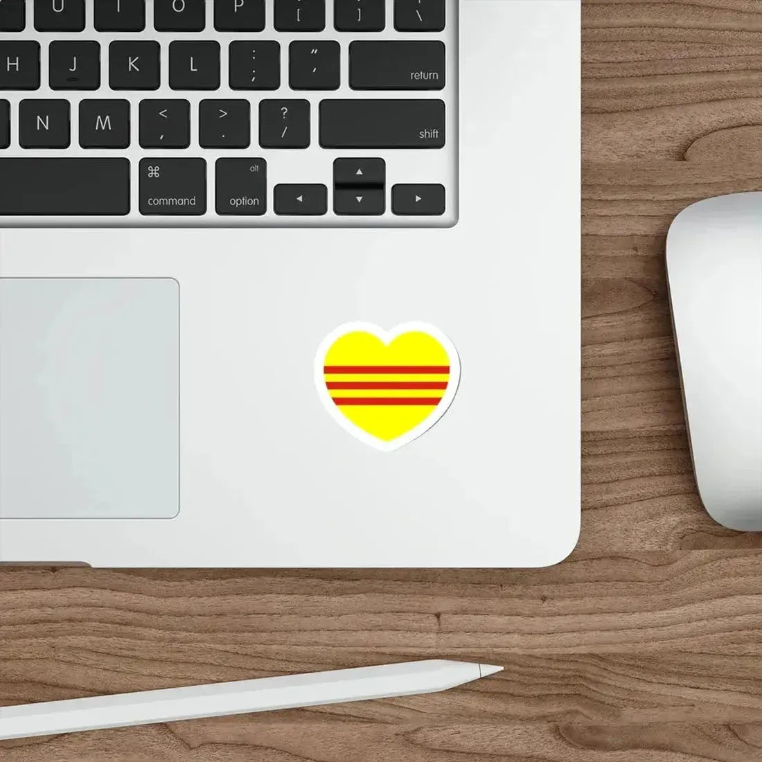 Heart Flag of South Vietnam - STICKER Vinyl Die-Cut Decal - The Sticker Space