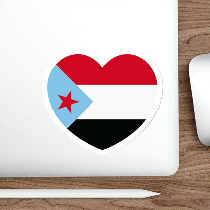 Heart Flag of South Yemen - STICKER Vinyl Die-Cut Decal-The Sticker Space