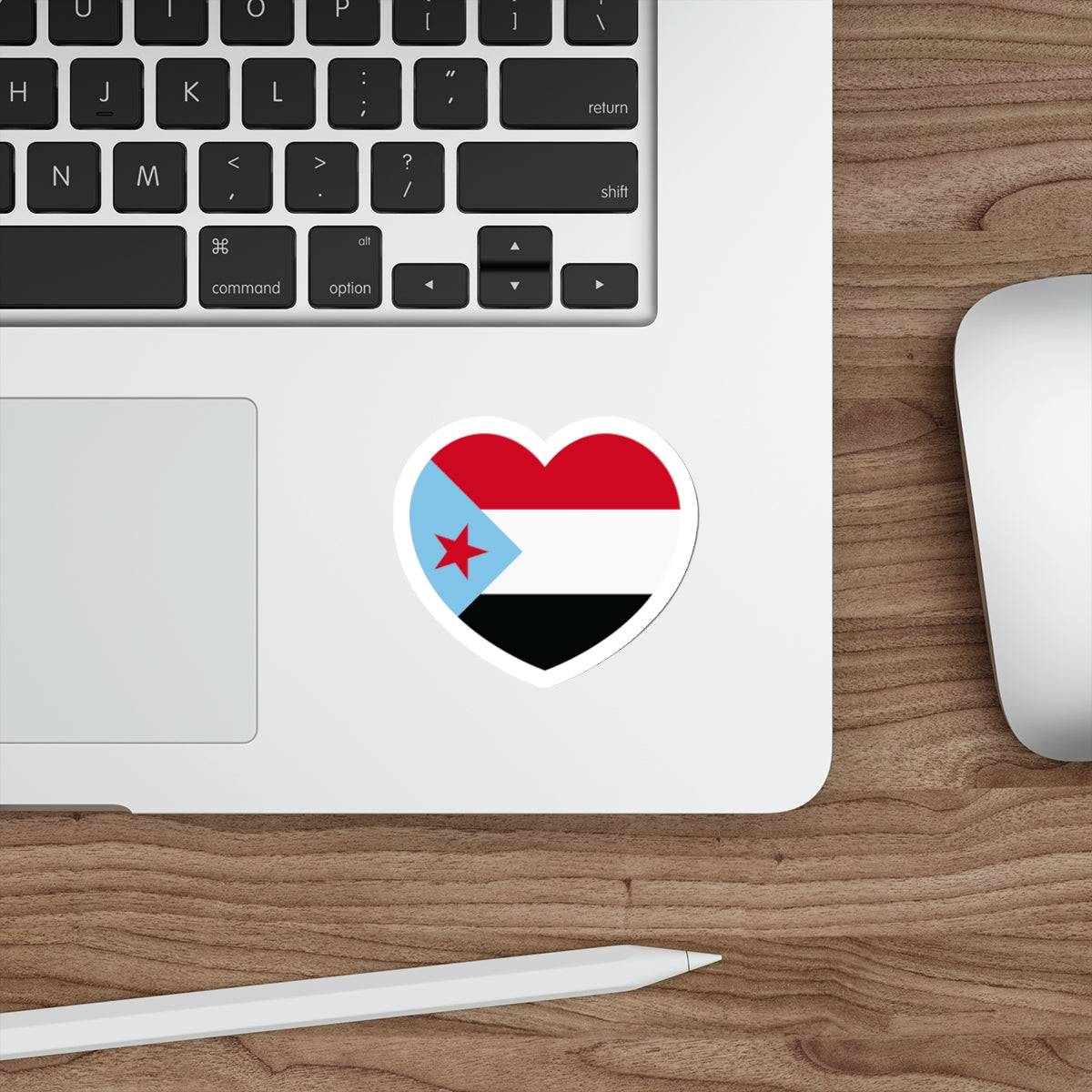 Heart Flag of South Yemen - STICKER Vinyl Die-Cut Decal-The Sticker Space