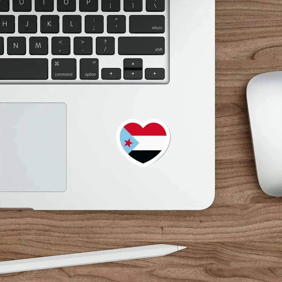 Heart Flag of South Yemen - STICKER Vinyl Die-Cut Decal - The Sticker Space