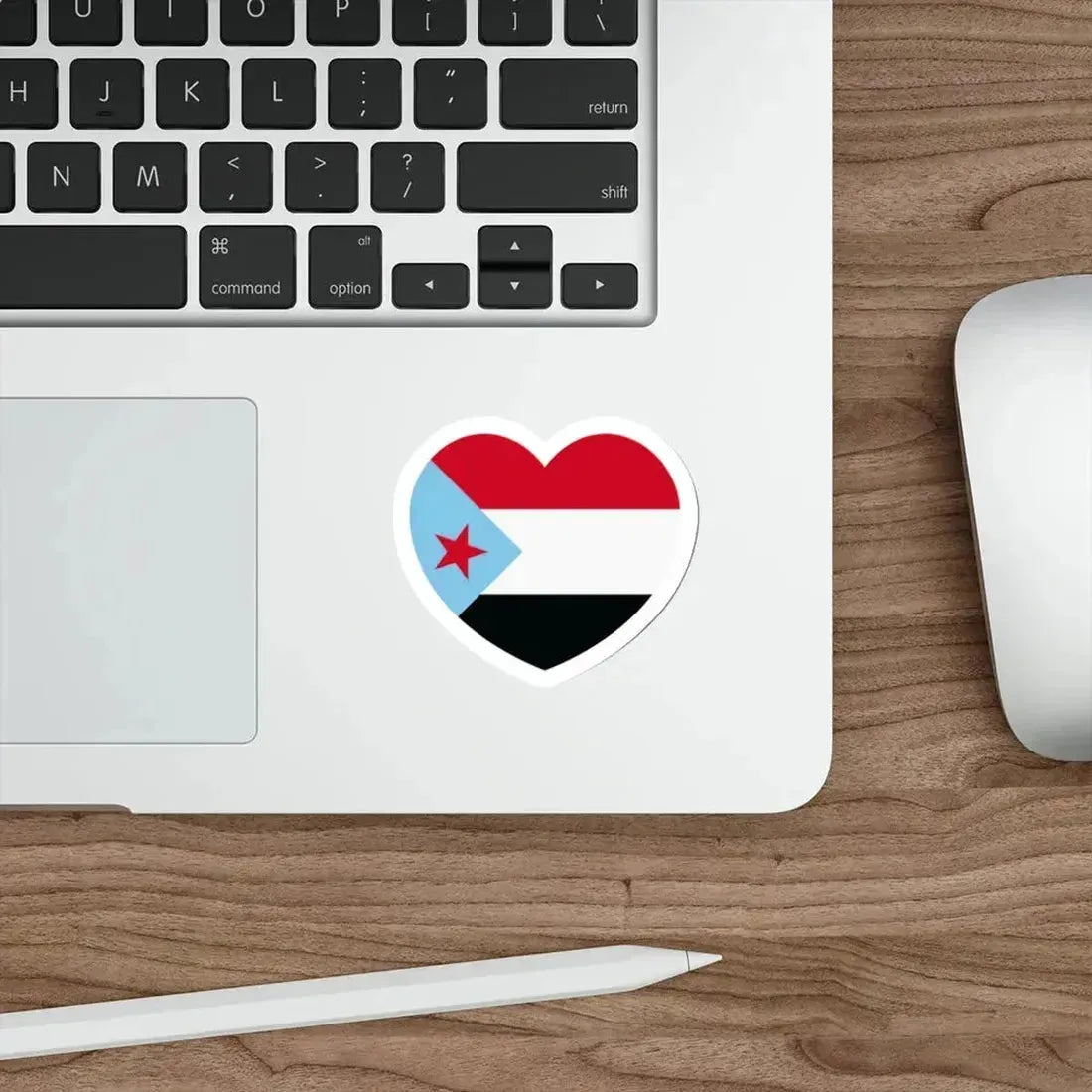 Heart Flag of South Yemen - STICKER Vinyl Die-Cut Decal - The Sticker Space