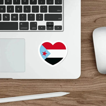 Heart Flag of South Yemen - STICKER Vinyl Die-Cut Decal - The Sticker Space