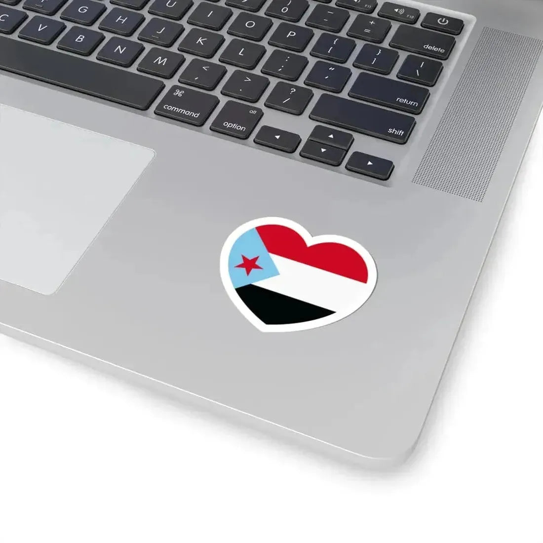 Heart Flag of South Yemen - STICKER Vinyl Kiss-Cut Decal - The Sticker Space