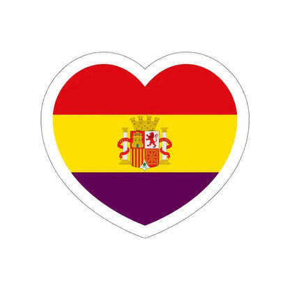 Heart Flag of Spain 1931-1939 - STICKER Vinyl Die-Cut Decal - The Sticker Space