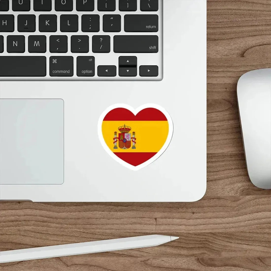 Heart Flag of Spain - STICKER Vinyl Die-Cut Decal - The Sticker Space