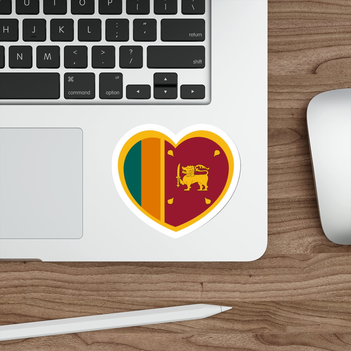 Heart Flag of Sri Lanka - STICKER Vinyl Die-Cut Decal-The Sticker Space