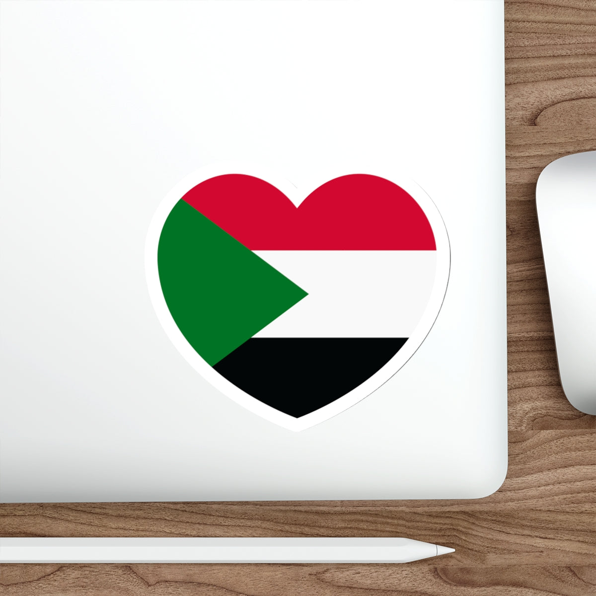 Heart Flag of Sudan - STICKER Vinyl Die-Cut Decal-The Sticker Space