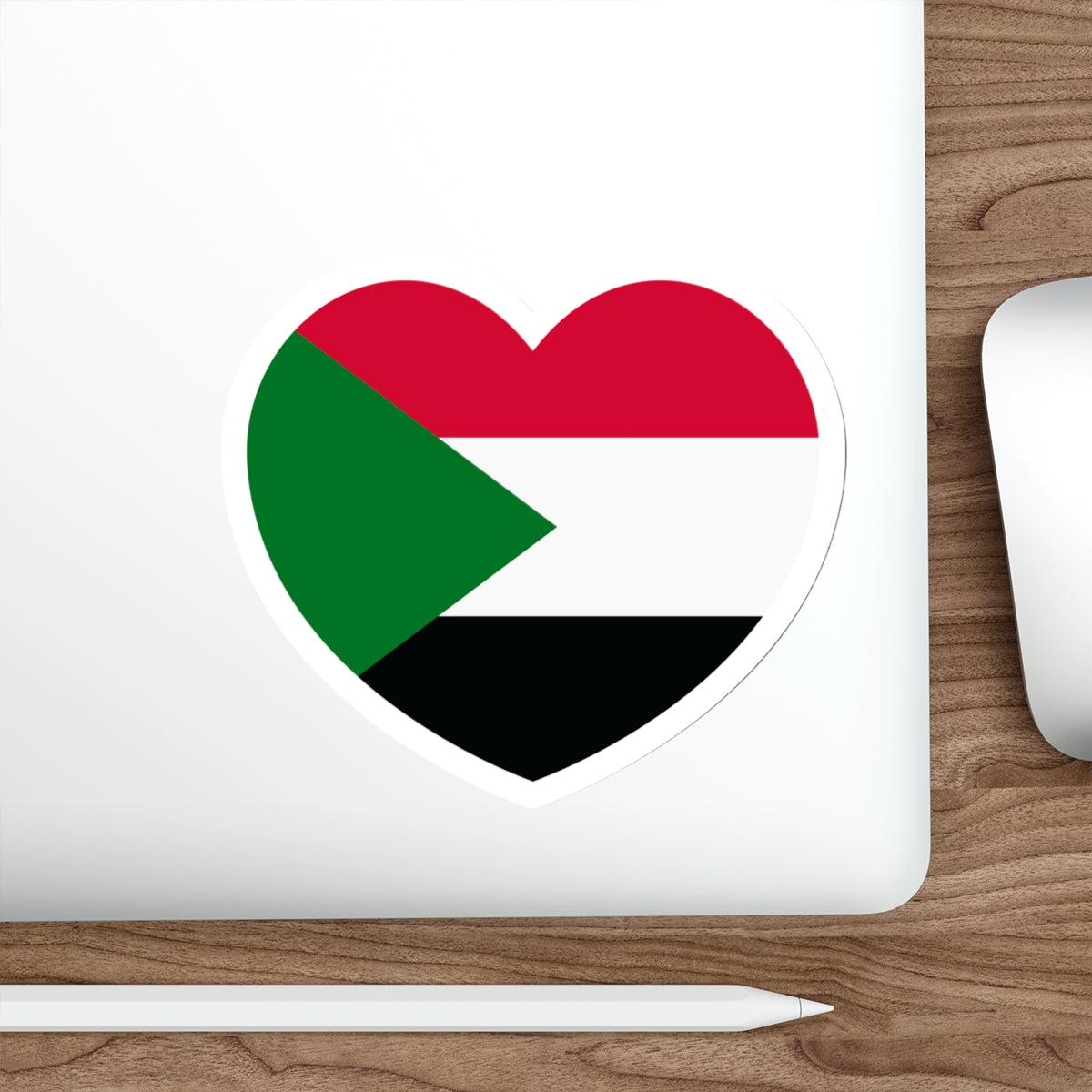 Heart Flag of Sudan - STICKER Vinyl Die-Cut Decal-The Sticker Space