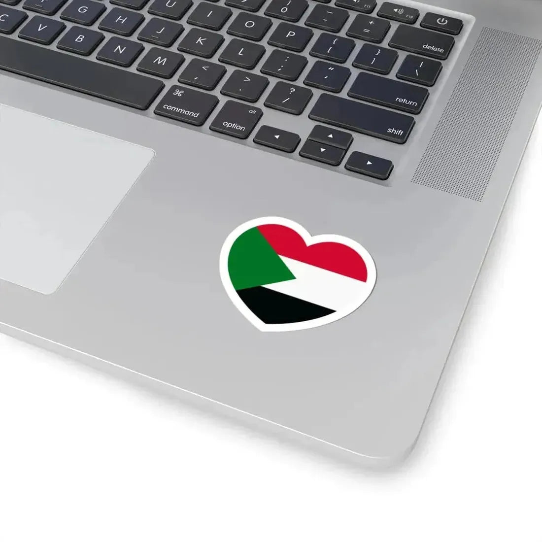 Heart Flag of Sudan - STICKER Vinyl Kiss-Cut Decal - The Sticker Space