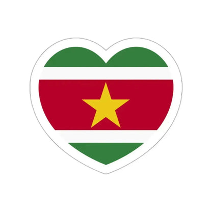 Heart Flag of Suriname - STICKER Vinyl Die-Cut Decal - The Sticker Space