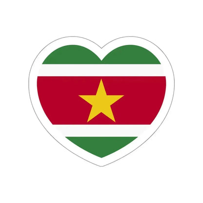 Heart Flag of Suriname - STICKER Vinyl Die-Cut Decal - The Sticker Space
