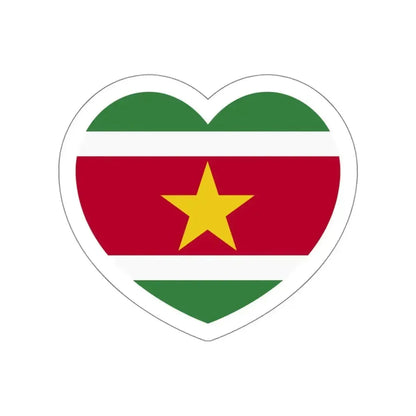 Heart Flag of Suriname - STICKER Vinyl Die-Cut Decal - The Sticker Space