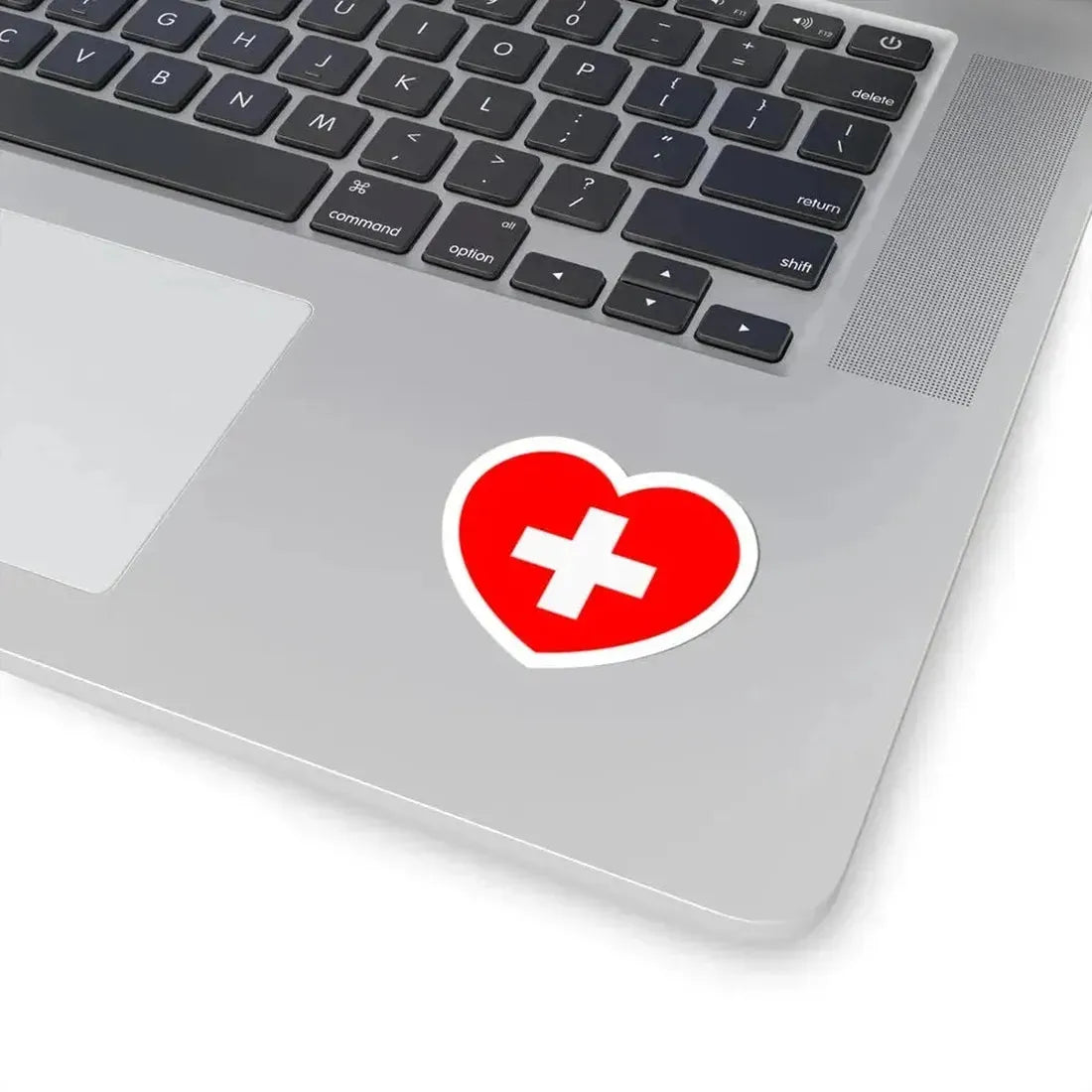 Heart Flag of Switzerland - STICKER Vinyl Kiss-Cut Decal - The Sticker Space