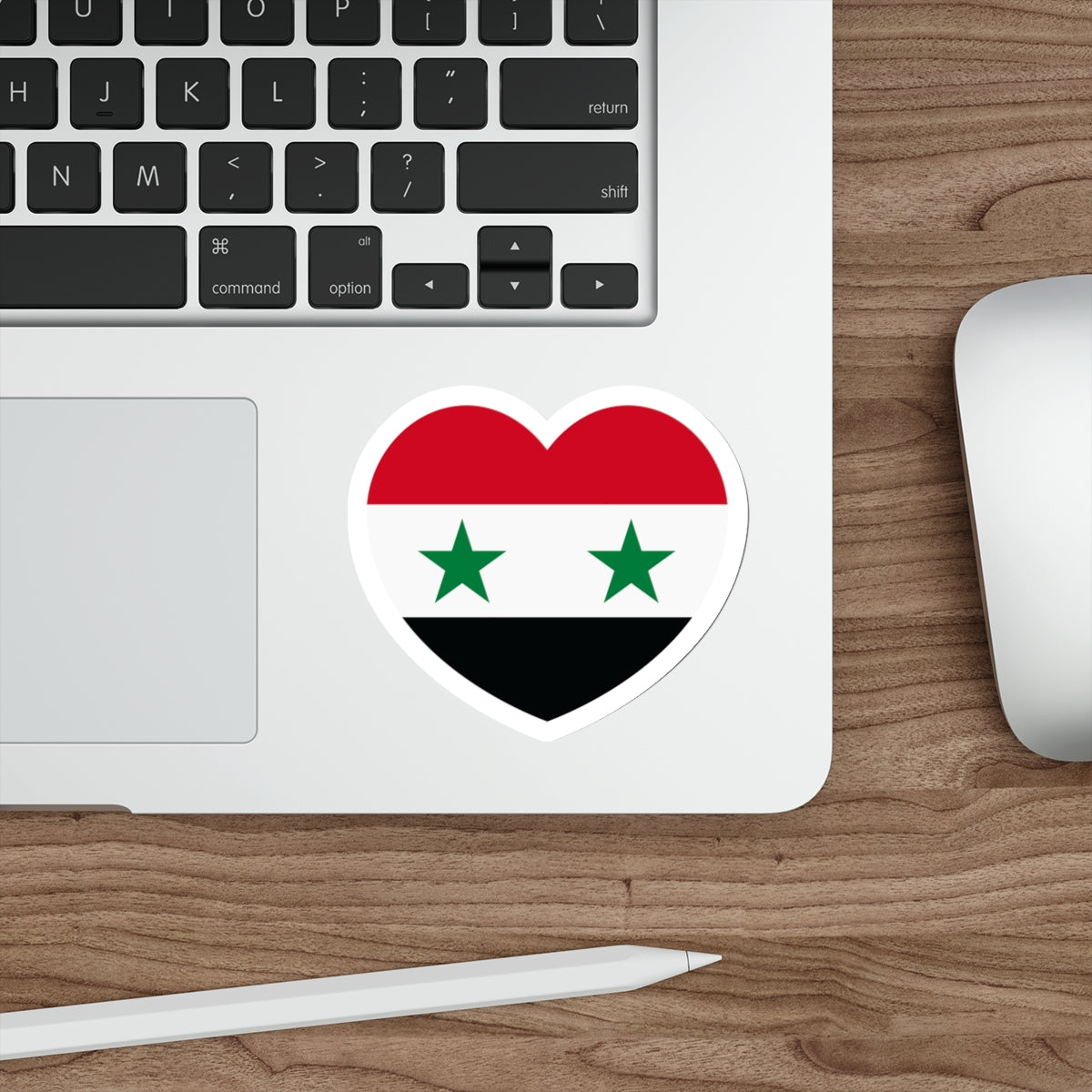 Heart Flag of Syria - STICKER Vinyl Die-Cut Decal-The Sticker Space